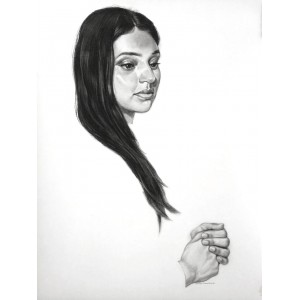 Ali Azmat, 20 x 30 Inch, Charcoal On Paper, Figurative Painting, AC-AZM-002